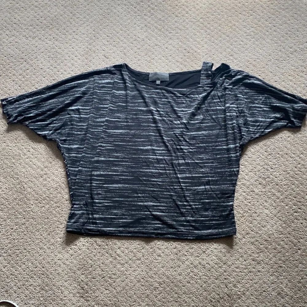 Sunday in Brooklyn Black Gray Textured Knit Top XS Anthropologie